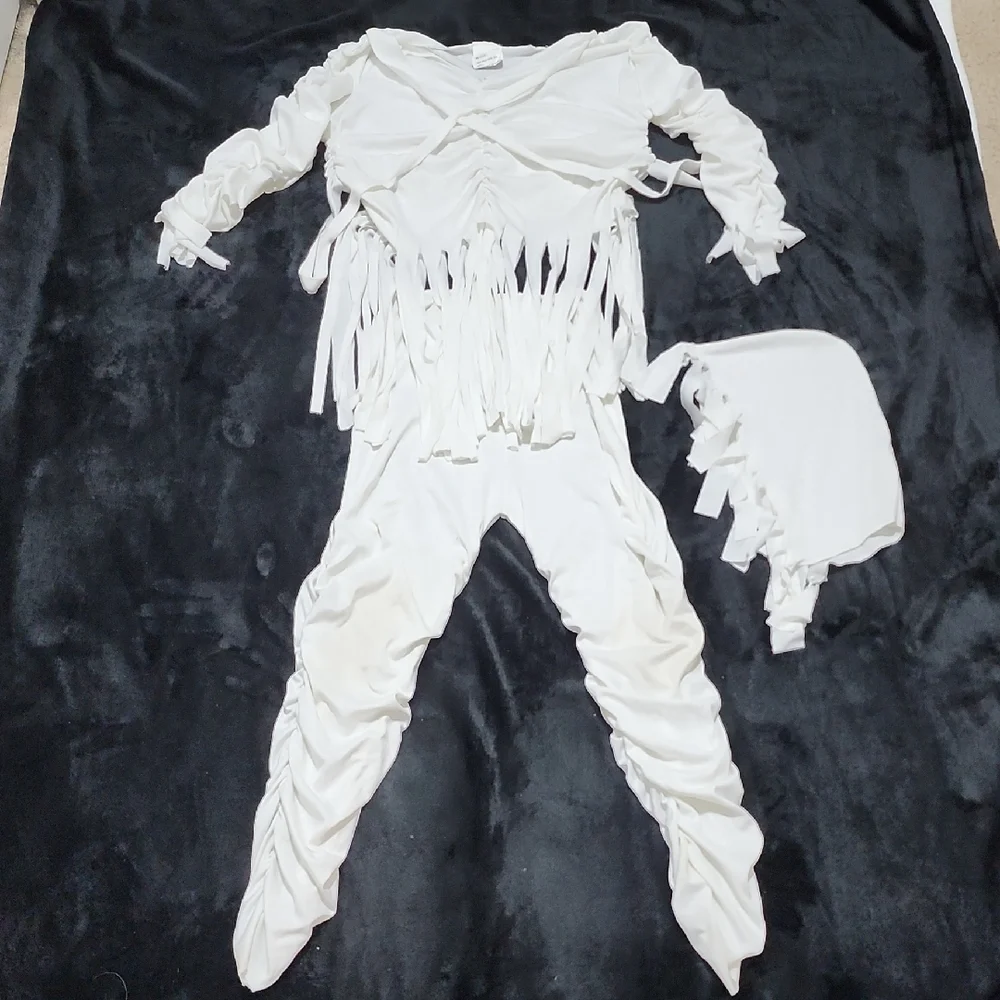 Kid's White Mummy Costume Set M